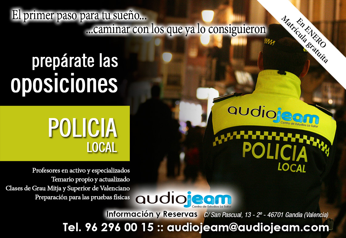 OPOSICIONES POLICIA LOCAL GANDIA VALENCIA