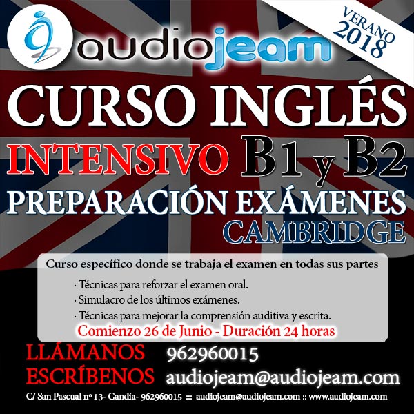 CURSO INTENSIVO INGLES - PREPARACIÓN EXÁMENES B1 y B2